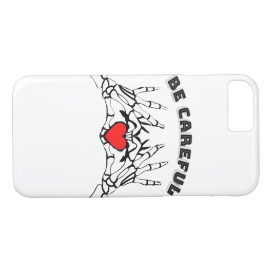 Skelet Hand met Hart Classic Case-Mate iPhone Case (Achterkant (Horizontaal))