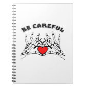 Skelet Hand met Hart Classic Notitieboek (Voorkant)