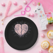 Skelet Hand met Hart Classic Papieren Bordje (Feest)