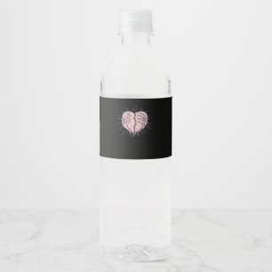 Skelet Hand met Hart Classic Waterfles Etiket