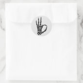 Skelet Hand OK Gesture Sticker (Tas)