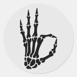 Skelet Hand OK Gesture Sticker