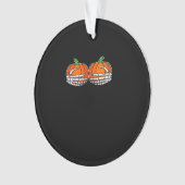 Skelet Hand op borst Pompoen Halloween Vrouwen Ornament (voorkant)