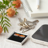 Skelet Hand op borst Pompoen Halloween Vrouwen Sleutelhanger (Zijkant)