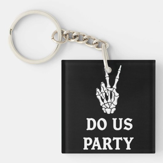 Skelet Hand Rock Gebaar Sleutelhanger (voorkant)