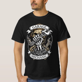 Skelet Hand Sleutel - Garage monteur Olie Tee T-shirt