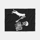 Skelet Hand Spelen Kat Fun Halloween Kostuum SK Fleece Deken (Voorkant (Horizontaal))