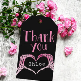 Skelet Hand Verjaardag Bedankt Cadeautag Meisje Cadeaulabel