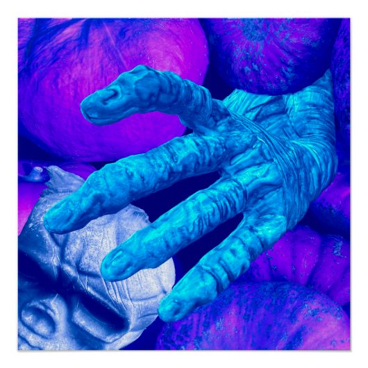 Skelet hand vingers bereiken voor Halloween schede Perfect Poster (Voorkant)