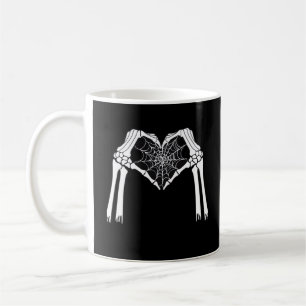 Skelet Handen Cobweb Hart (Wit) Classic Koffiemok