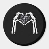 Skelet Handen Cobweb Hart (Wit) Classic Magneet (Voorkant)