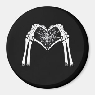 Skelet Handen Cobweb Hart (Wit) Classic Magneet