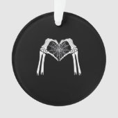 Skelet Handen Cobweb Hart (Wit) Classic Ornament (voorkant)