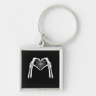 Skelet Handen Cobweb Hart (Wit) Classic Sleutelhanger