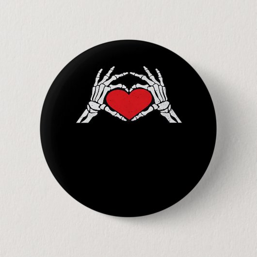 Skelet Handen Een Red Heart Classic Ronde Button 5,7 Cm (Voorkant)