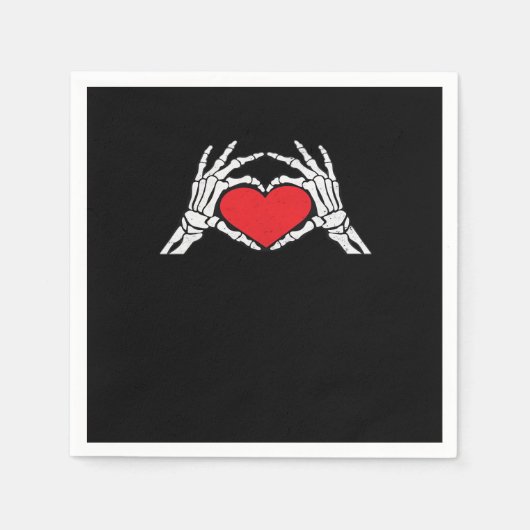 Skelet Handen Een Red Heart Classic Servet (Voorkant)