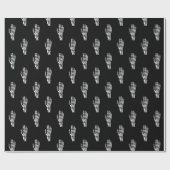  skelet handen feestelijk cadeaupapier (Vlak)