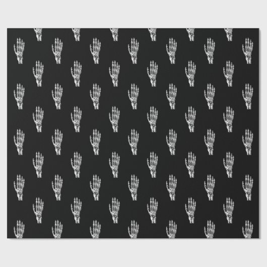  skelet handen feestelijk cadeaupapier (Vlak)