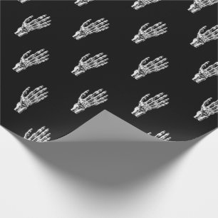 skelet handen feestelijk cadeaupapier