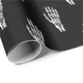  skelet handen feestelijk cadeaupapier (Rol Hoek)