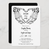 Skelet Handen Gotische Koppels Douche Uitnodiging (Voorkant / Achterkant)