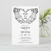 Skelet Handen Gotische Koppels Douche Uitnodiging (Staand voorkant)