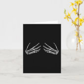 Skelet Handen Grappig Retro Halloween Kostuum Outf Kaart (Gele Bloem)