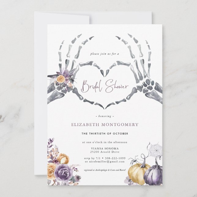 Skelet Handen | Halloween Bruiloftsborrel (Voorkant)