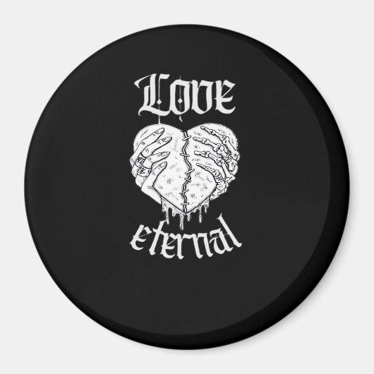 Skelet Handen Hart Gothic Classic Magneet (Voorkant)