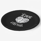 Skelet Handen Hart Gothic Classic Papieren Bordje (Gekanteld)