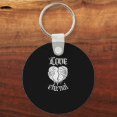 Skelet Handen Hart Gothic Classic Sleutelhanger (Voorkant)