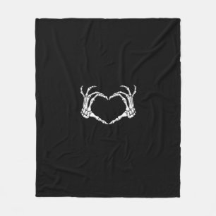Skelet Handen Hart Grafisch Fleece Deken