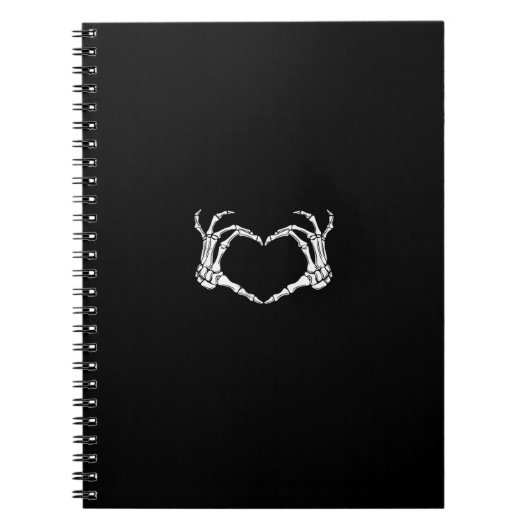 Skelet Handen Hart Grafisch Notitieboek (Voorkant)