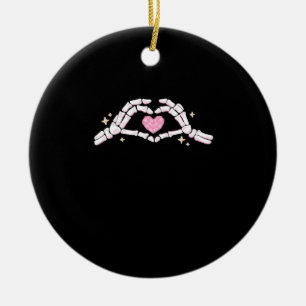 Skelet Handen Hart Grappig Keramisch Ornament