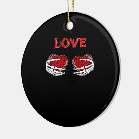 Skelet Handen Hart Grappig Ontwerp Keramisch Ornament (Links)