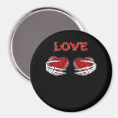 Skelet Handen Hart Grappig Ontwerp Magneet (Voorkant / Achterkant)