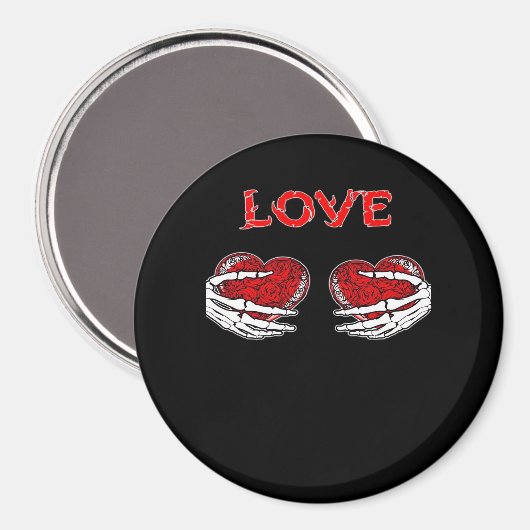 Skelet Handen Hart Grappig Ontwerp Magneet (Voorkant / Achterkant)