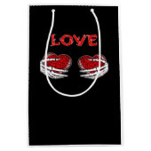 Skelet Handen Hart Grappig Ontwerp Medium Cadeauzakje (Voorkant)