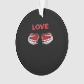 Skelet Handen Hart Grappig Ontwerp Ornament (voorkant)