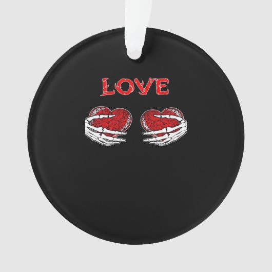 Skelet Handen Hart Grappig Ontwerp Ornament (voorkant)