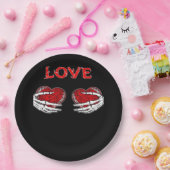 Skelet Handen Hart Grappig Ontwerp Papieren Bordje (Feest)