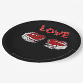 Skelet Handen Hart Grappig Ontwerp Papieren Bordje (Gekanteld)