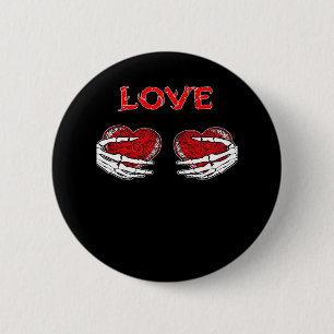 Skelet Handen Hart Grappig Ontwerp Ronde Button 5,7 Cm