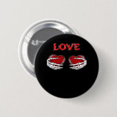 Skelet Handen Hart Grappig Ontwerp Ronde Button 5,7 Cm (Voorkant /achterkant)