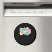 Skelet Handen Hart Met Abstract Gekleurde Backgr Magneet (Insitu (Vaatwasser))