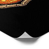 Skelet Handen Hart Met Pompoen Schattige Spooky Ha Poster (Hoek)