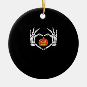  Skelet Handen Hart Pompoen Herfst Halve Keramisch Ornament