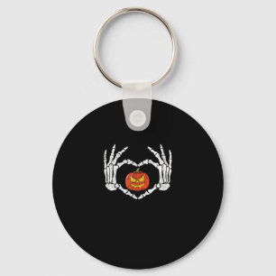 Skelet Handen Hart Pompoen Herfst Halve Sleutelhanger