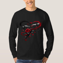 Skelet Handen Hart Roos T-Shirt