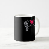 Skelet handen hart Schattige Koffiemok (Voorkant rechts)